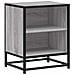 Comodino Grigio Sonoma 40x31x50 Cm Legno Multistrato E Metallo - Foto miniatura 2