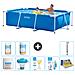 Piscina Fuori Terra - Rettangolo - 260x160x65 Cm - Blu - Include Accessori Coordinati - Foto miniatura 1