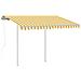 Lusso Casadino -  Tenda Da Sole Retrattile Automatica Pali 3,5x2,5m Gialla Bianca - Foto miniatura 1