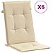 Lusso Casadino -  Cuscini Per Sedie 6 Pz Beige 120x50x3 Cm In Tessuto - Foto miniatura 1