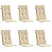 Lusso Casadino -  Cuscini Per Sedie 6 Pz Beige 120x50x3 Cm In Tessuto - Foto miniatura 2