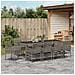 Set da pranzo da giardino 11 pezzi con cuscini Grigio Polyrattan - Foto miniatura 4
