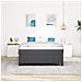 Letto Box Spring con Materasso Grigio Scuro 140x200 cm Tessuto in Velluto a Coste - Foto miniatura 5