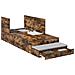 Struttura Letto con Contenitore in Rovere Affumicato 90x190 cm - Foto miniatura 1