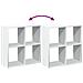 Libreria Divisorio Bianca 69,5x29x69,5 cm in Truciolato - Foto miniatura 8