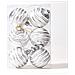 Set Di 6 Palline Di Natale A Righe Rosse E Bianche Da 6 Cm - Decorazioni Festive Per L'albero Silver - Foto miniatura 1