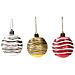 Set Di 6 Palline Di Natale A Righe Rosse E Bianche Da 6 Cm - Decorazioni Festive Per L'albero Silver - Foto miniatura 3