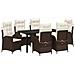 Set da Pranzo per Giardino 7 pcs Marrone polyrattan - Foto miniatura 1