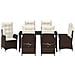 Set da Pranzo per Giardino 7 pcs Marrone polyrattan - Foto miniatura 7