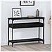 Tavolo consolle Rovere nero 100 x 29 x 75 cm Legno multistrato - Foto miniatura 2