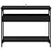 Tavolo consolle Rovere nero 100 x 29 x 75 cm Legno multistrato - Foto miniatura 4