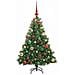 Albero di Natale artificiale con 150 LED Verde 120 cm PE e PVC - Foto miniatura 3