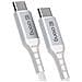 Cavo Usb-c A Usb-c 60w Power Delivery 3a 150cm Modello Armor Link, Bianco - Foto miniatura 3