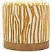 Pouf Savana Rotondo In Compensato E Tessuto Senape E Marrone Ø40x40 Cm - Foto miniatura 1