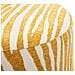 Pouf Savana Rotondo In Compensato E Tessuto Senape E Marrone Ø40x40 Cm - Foto miniatura 4
