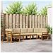 Set di divani da esterno con cuscino 7 pcs Naturale e Beige - Foto miniatura 2