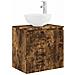 Mobile Lavabo da Parete Rovere Fumo 49,5 x 35 x 63 cm - Foto miniatura 1
