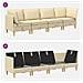 Set di divani modulari con spazio di archiviazione 4 pcs Crema - Foto miniatura 8