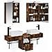 Set di Armadi da Bagno 5 pcs Rovere Fumo 50 x 14,5 x 70 cm - Foto miniatura 3
