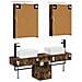 Set di Armadi da Bagno 5 pcs Rovere Fumo 50 x 14,5 x 70 cm - Foto miniatura 8