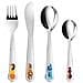 Posate da tavola animaletti set 4 pezzi bambini - Foto miniatura 1