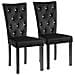 Sedie Per Sala Da Pranzo 2 Pz In Velluto Nero - Foto miniatura 2