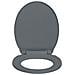 Tavoletta Wc A Chiusura Ammortizzata Grigio Ovale - Foto miniatura 5