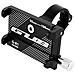 Supporto Bici Per Smartphone 55-100 Mm Di Larghezza Manubrio G-81 Acciaio Nero - Foto miniatura 1