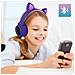 Cuffie Bluetooth Design Orecchie Gatto Animazione Luminosa Autonomia 12h - Viola - Foto miniatura 3