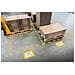 180804 Rimovibile Pavimento Marcatura Finestra A4, Giallo, Marcatura Di Spazi Per Pallet - Foto miniatura 2