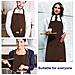 Grembiule Da Cucina Impermeabile Regolabile Chef Grembiule Con Tasche Per La Casa Ristorante Artigianato Giardino Barbecue Scuola Coffee House Grembiule Per Donne Degli Uomini (1x Grembiule Asciugamano 1 X Cucina)  - Foto miniatura 4