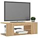 Mobile Porta TV con Luci LED Rovere Sonoma 90x39x30 cm - Foto miniatura 4