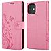 Cadorabo Custodia Compatibile Con Apple Iphone 11 (xi) In Rosa Fiore - Coperchio Protettivo In Design Floreale Con Chiusura Magnetica, Funzione Stand E Slot Per Carte - Foto miniatura 8