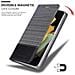 Custodia Compatibile Con Samsung Galaxy S21 Ultra In Grigio Nero - Coperchio Protettiva Con Chiusura Magnetica, Funzione Stand E Tasca Per Le Carte - Foto miniatura 7