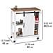 Carrello Ruota Landhaus In Legno Di Pino E Mdf, Bianco, - Foto miniatura 2