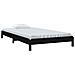 Letto Impilabile Nero 90x200cm In Legno Massello Di Pino - Foto miniatura 4
