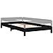Letto Impilabile Nero 90x200cm In Legno Massello Di Pino - Foto miniatura 6