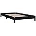 Letto Impilabile Nero 90x200cm In Legno Massello Di Pino - Foto miniatura 7