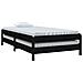 Letto Impilabile Nero 90x200cm In Legno Massello Di Pino - Foto miniatura 9