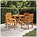 Set Da Pranzo Per Giardino 5 Pz In Legno Massello Di Teak - Foto miniatura 1