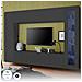 Parete Attrezzata Donatello, Set Salotto Porta Tv, Mobile Soggiorno Multiuso Con Vetrina E Luce Led, 100% Made In Italy, Cm 260x30h180, Antracite - Foto miniatura 4