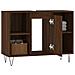 Armadietto Bagno Rovere Marrone 80x33x60cm In Legno Multistrato - Foto miniatura 3