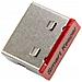 Csk-pc01p Clip Sicura Bloccaporte Usb Tipo A Rosso, Acciaio Inossidabile Plastica 10 Pz - Foto miniatura 2