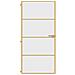 Porta Interni Sottile Oro 93x201,5cm Vetro Temperato Alluminio - Foto miniatura 3