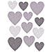 Adesivo Murale Cuori Grigio - Foto miniatura 1