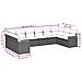 Set Divano Da Giardino 10 Pz Con Cuscini Beige In Polyrattan - Foto miniatura 3