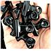 Clip In Metallo Nero, Confezione Da 10 Size B - Foto miniatura 4