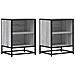 Comodini 2pz Grigio Sonoma 40x31x50cm Legno Multistrato Metallo - Foto miniatura 2