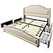 Letto Imbottito 140×200, Letto Matrimoniale Con 4 Cassetti, Letto Contenitore E Letto Per Ragazzi, Beige - Foto miniatura 2