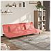 Divano Letto a 2 Posti con 2 Cuscini Rosa in Velluto - Foto miniatura 2